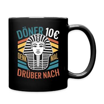 Kebab 10€ Pensez-y à l’Égypte Pharaon - Mug uni - noir - Droite
