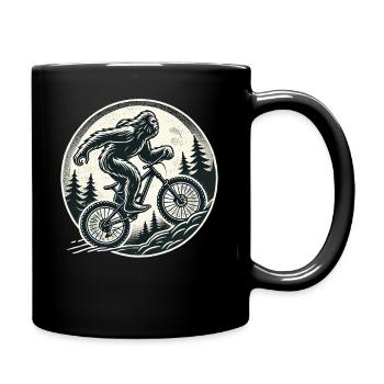 Aventure à vélo Bigfoot Mountain Bike Forest - Mug uni - noir - Droite
