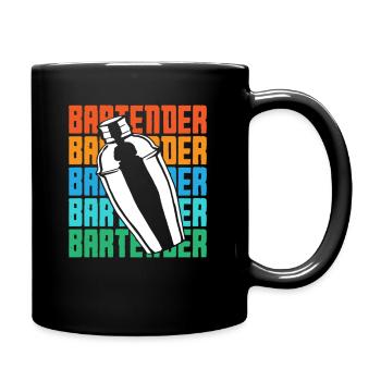 Barman Shaker Style Rétro Design - Mug uni - noir - Droite