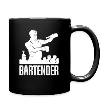 Barman Artful Silhouette Motif - Mug uni - noir - Droite