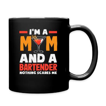 Je suis une maman et une barmaid - Mug uni - noir - Droite