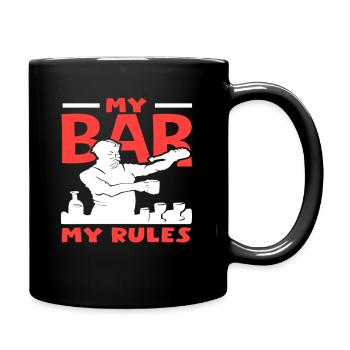 My Bear, My Rules Bartender Art - Full Colour Mug - black - Right