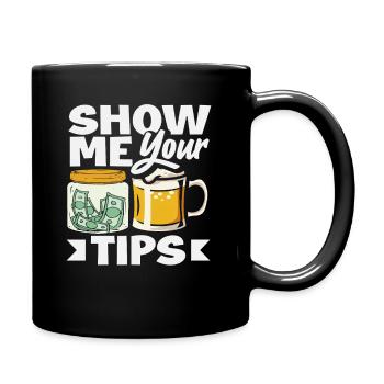 Montrez-moi vos conseils Barman Humour - Mug uni - noir - Droite