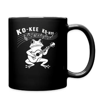 Ko-Kee Frog spielt Gitarre Melodie - Tasse einfarbig - Schwarz - Rechts