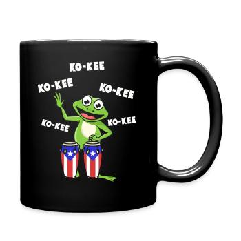 Ko-Kee Frog spielt Gitarre Melodie - Tasse einfarbig - Schwarz - Rechts