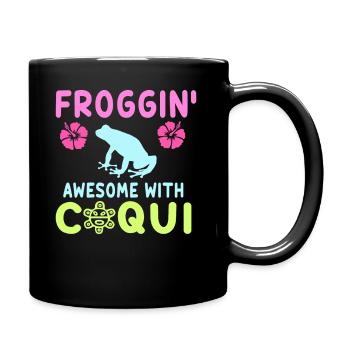 Froggin' Awesome With Coqui Vibe - Full Colour Mug - black - Right