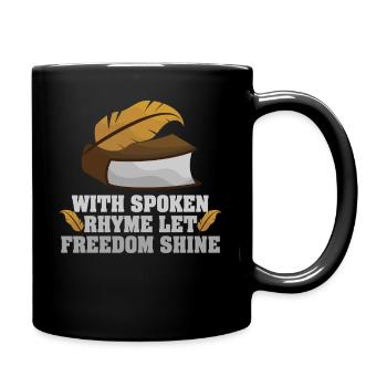 Poetry Slam Spoken Rhyme Slam Poetry - Full Colour Mug - black - Right