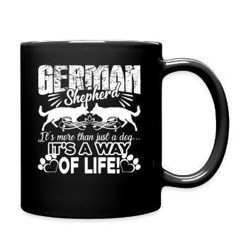 German Shepherd It's A Way Of Life - Full Colour Mug - black - Right
