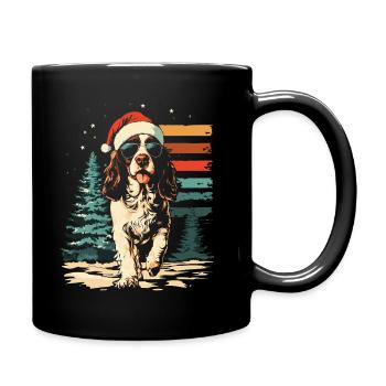 English Springer Spaniel Weihnachten - Tasse einfarbig - Schwarz - Rechts