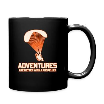 Les aventures sont meilleures avec une hélice - Mug uni - noir - Droite