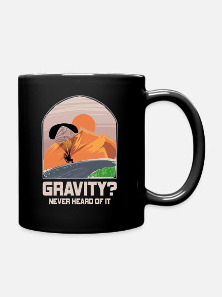 Lustiges Paramotor Gravitations-Meme - Tasse einfarbig - Schwarz
