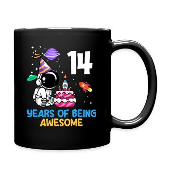 14 Years Fantastic With Space - Full Colour Mug - black - Right