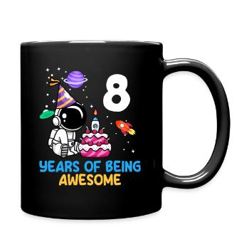 8 ans de génialité - Mug uni - noir - Droite