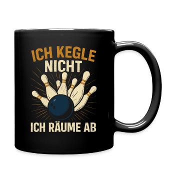 Kegeln Spruch Kegler Kegelclub Kegelverein - Tasse einfarbig - Schwarz - Rechts
