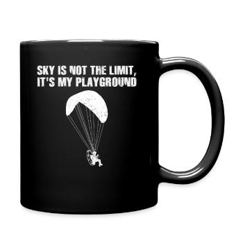 Sky Is Not The Limit It's My Playground - Tasse einfarbig - Schwarz - Rechts
