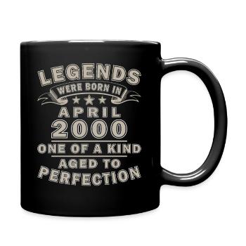 25ème anniversaire cadeau mari Original avril 2000 - Mug uni - noir - Droite