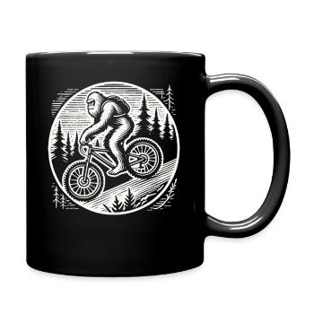 Aventure à vélo Bigfoot dans les bois - Mug uni - noir - Droite