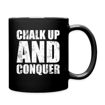 Boulderer Chalk Up Und Conquer Bouldering - Tasse einfarbig - Schwarz - Rechts