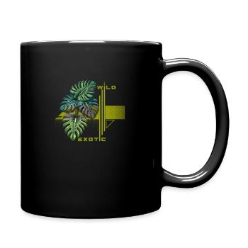 Wild Exotic Monstera Bloom - Full Colour Mug - black - Right