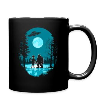 Alien, Bigfoot, UFO - Full Colour Mug - black - Right