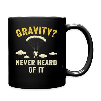 Mème hilarant de gravité de paramoteur - Mug uni - noir - Droite