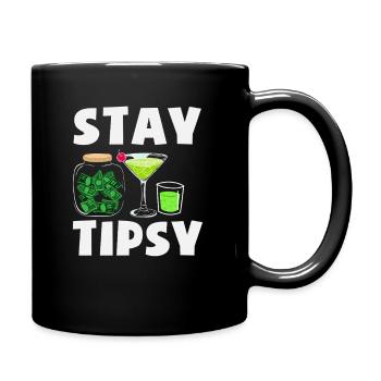Restez éméché style barman - Mug uni - noir - Droite