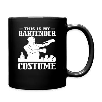 C’est mon costume de barman - Mug uni - noir - Droite