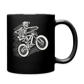 Skeleton Vélo Aventure VTT Rétro - Mug uni - noir - Droite