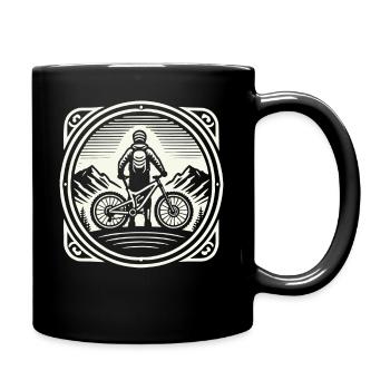 VTT Aventure Vélo Paysage de montagne - Mug uni - noir - Droite