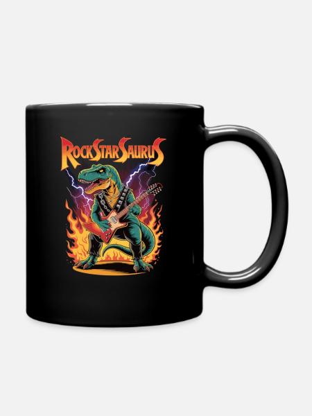 RockStarSaurus - Tasse einfarbig - Schwarz