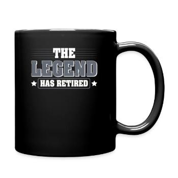 Die Legende hat sich zur Ruhe gesetzt Celebration - Tasse einfarbig - Schwarz - Rechts
