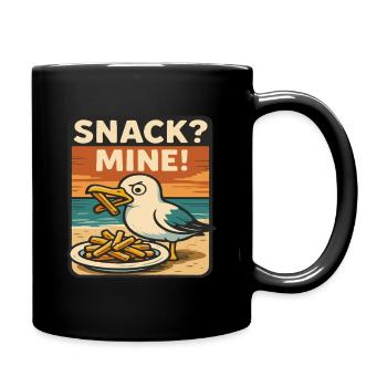 Seagull "SNACK MINE" - Full Colour Mug - black - Right