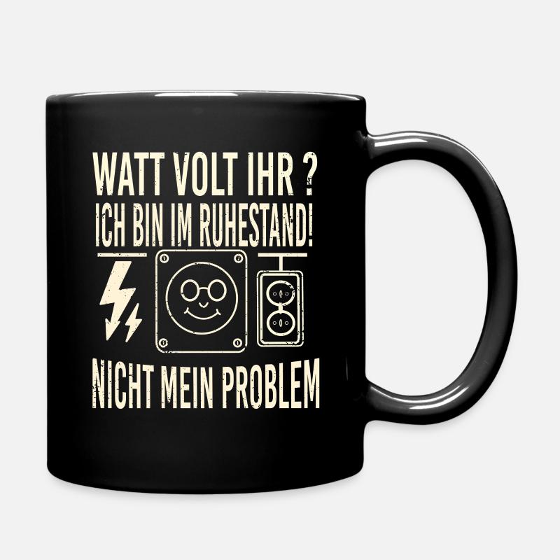 Elektriker im Ruhestand - Tasse einfarbig - Schwarz