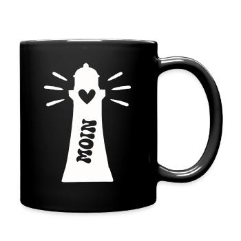 Leuchtturm Ostsee Nordsee Moin - Tasse einfarbig - Schwarz - Rechts
