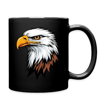 Aigle Pygargue à queue blanche Oiseau de proie Oiseau de proie États-Unis - Mug uni - noir - Droite