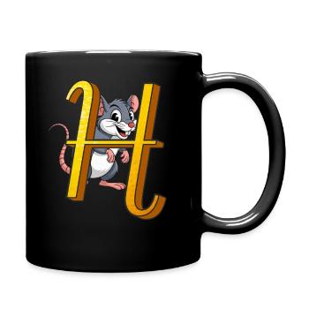 LETTER H - Full Colour Mug - black - Right