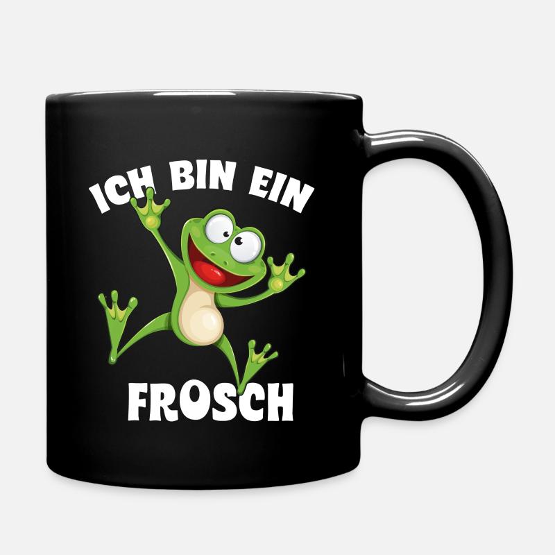 Ich bin ein Frosch - Tasse einfarbig - Schwarz