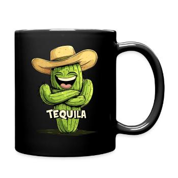 Tequila Mexico Funny Party Liquor - Full Colour Mug - black - Right