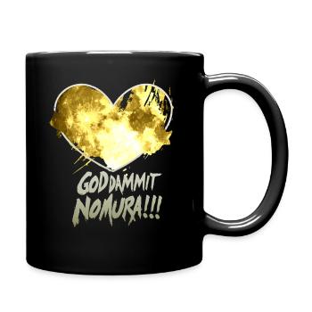 Goddammit Nomura – Goldenes Herz Design - Tasse einfarbig - Schwarz - Rechts