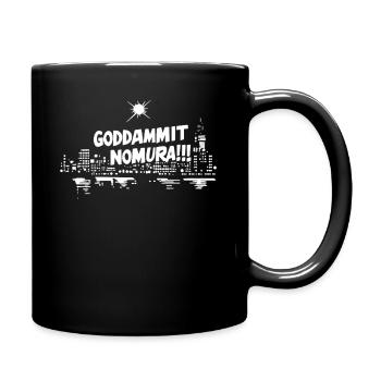 Goddammit Nomura – Skyline Design - Tasse einfarbig - Schwarz - Rechts