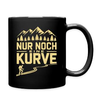 Noch Eine Kurve Reisegruppe Wandergruppe Wandern - Tasse einfarbig - Schwarz - Rechts