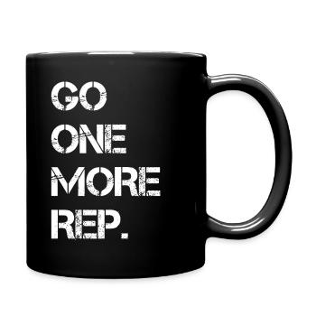 Go One More Rep - Tasse einfarbig - Schwarz - Rechts