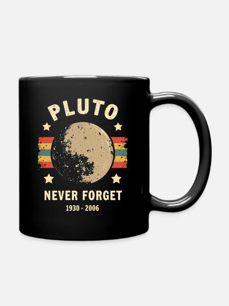 Pluton n’oublie jamais – Espace rétro - Mug uni - noir
