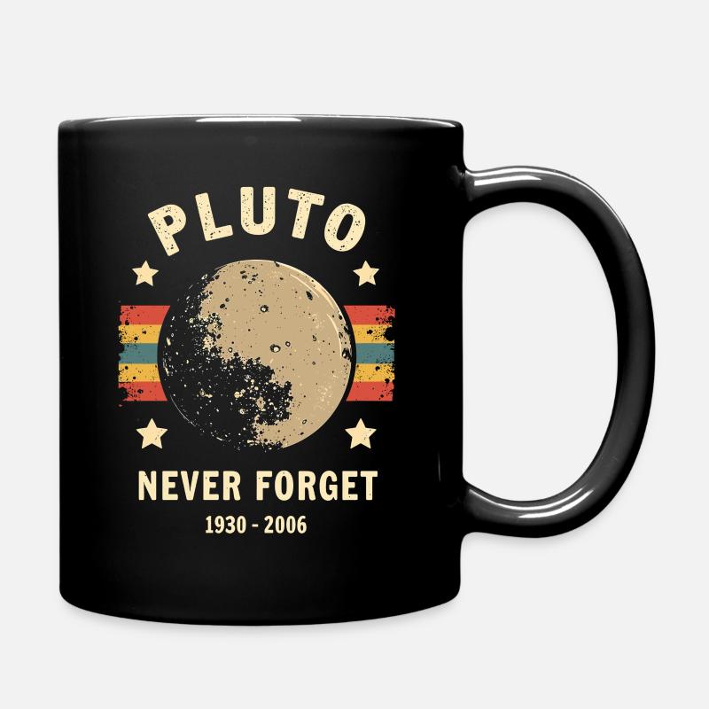 Pluton n’oublie jamais – Espace rétro - Mug uni - noir