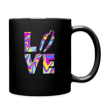 L’amour pour les barmans avec le design shaker - Mug uni - noir - Droite