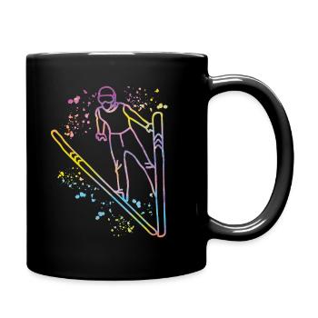 Vol à ski Ski nordique Saut à ski - Mug uni - noir - Droite
