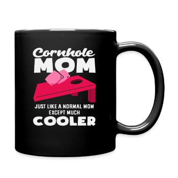 Cornhole Lover Mom Just Cooler - Full Colour Mug - black - Right