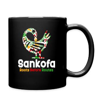Sankofa Symbol Adinkra Ghana Black - Full Colour Mug - black - Right