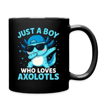 axolotl, Dabbind axolotl, Drôle d’anime Kawaii - Mug uni - noir - Droite