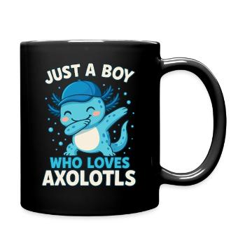 axolotl, Dabbind axolotl, Drôle d’anime Kawaii - Mug uni - noir - Droite